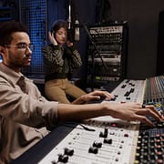 audio engineer recording audio engineer recording