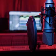 close up microphone pop filter studio 1